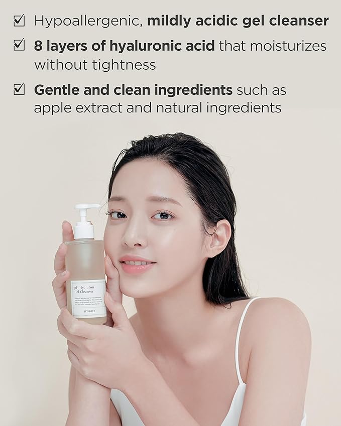 pH Hyaluron Gel Cleanser - Hyaluronic Acid Hydrating Face Wash - pH Balancing Formula for All Skin Types - Hypoallergenic Mild Makeup Cleansing Gel, 1.69 fl.oz. x 2 Pack