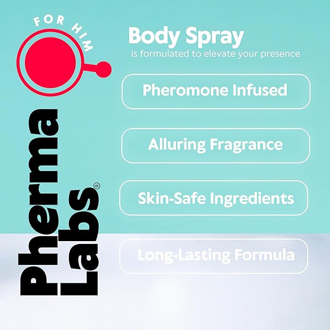 Pheromone Infused Body Spray for Gay Men - Long Lasting Scent for Irresistible Allure 1 oz bottle (All Day Scent [45MG])