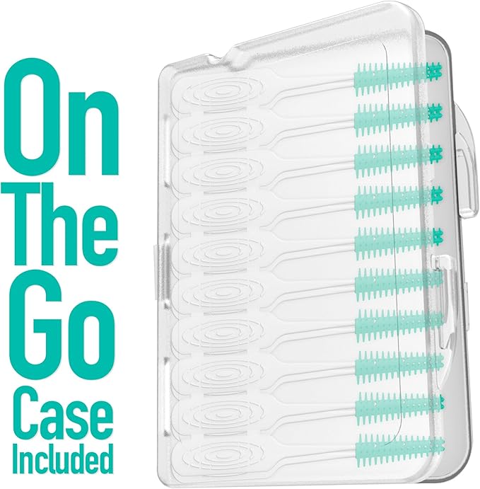 Dr. Emma Dental Picks Wide Space Mint Soft Rubberized Tooth Picks Floss Pick Easy to Use Brush Picks for Teeth Cleaning and Gum Health 100Ct/Pack, 2 Pack(200Ct)