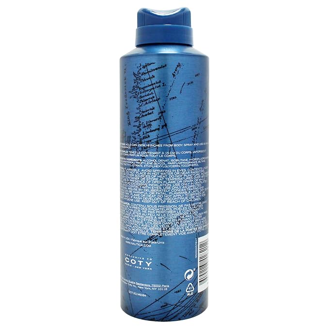 Nautica Voyage N-83 Deo Body Spray 6 fl oz (Pack of 1), Notes of Spicy Mint, Cardamom, and Musk, Men's Fragrance, Long Lasting, Everyday Fragrance