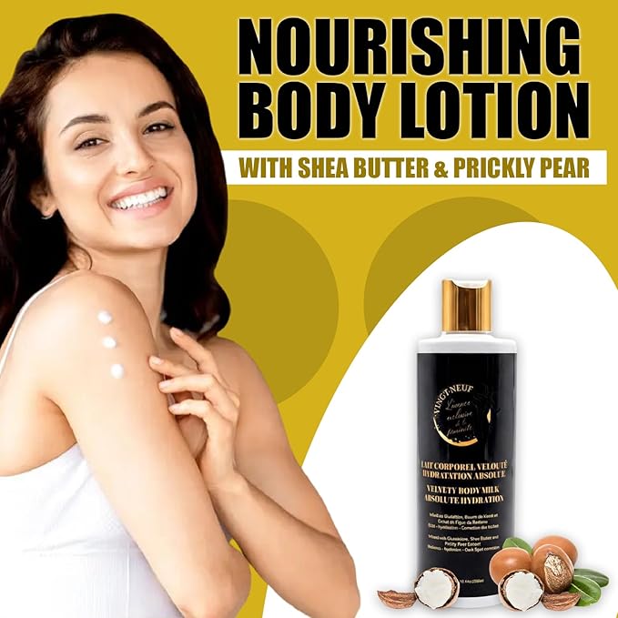 Nourishing Body Lotion With Shea Butter & Prickly Pear | Niacinamide & Collagen & Hyaluronic Acid Body Milk | Body Moisturizer & Radiance-enhancing Skin | Unscented Body Lotion (300ml)