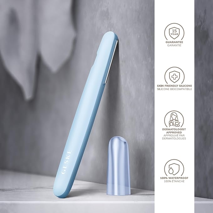 GESKE Precision Trimmer | 4 in 1 | Painless, Hygienic Hair Remover | Precise Hair Trimmer Tool | Face & Body | Men & Women | Grooming Device | Hypoallergenic, Easy-to-exchange Blades | All Skin Types