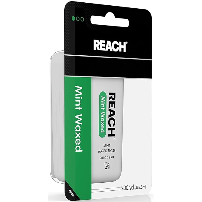 Reach Dental Floss, Waxed, Mint, 200 Yard (Pack of 5)