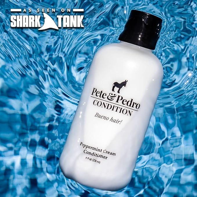 Pete & Pedro CLEAN & CONDITION SET, Tea Tree Oil Shampoo & Peppermint Cream Conditioner Haircare Kit | Deep Cleansing & Conditioning, Dandruff Repair For Men & Women | Seen on Shark Tank, 8.5 oz Each