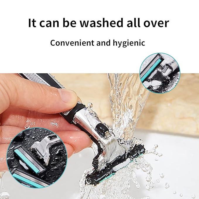 Razors for men Shaving,2-Blade mens Razor Cartridges Includes 1 Handles and 48 Replaceable razor head, With Lubricating Strip - Compatible With Atra Razor Handles（48 Cartridges reffills）