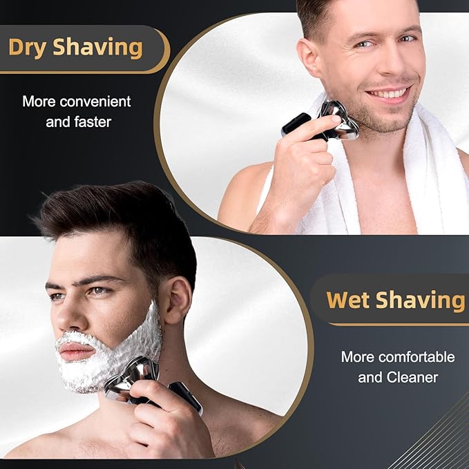 2Pack Pro 4 Shaver Replacement Heads Compatible with Skull Pitbulls Gold PRO, Silver PRO, Platinum PRO Head Shavers, Electric Shaver Half Head for Men/Women (2 PACK FOUTE)
