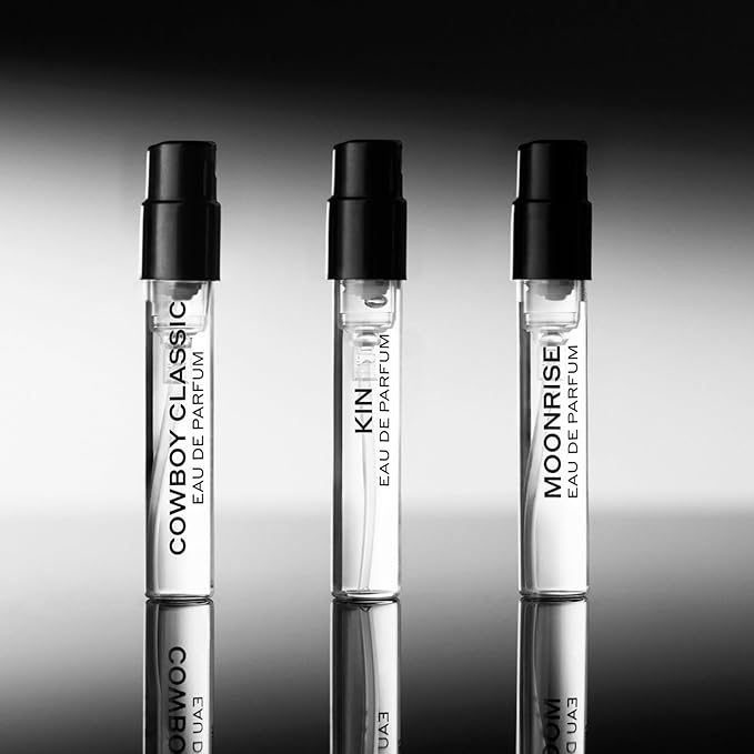 Harry's Cologne Discovery Set - 3 Colognes, Cowboy Classic, Kin, Moonrise, Long-Lasting Eau de Parfum Men's Fragrance, 1.25 mL