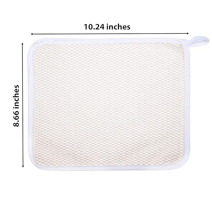 PARADISO Evriholder Soft-Weave Exfoliating Wash Cloths Dual-Textured for Face and Body, Pack of 3, White