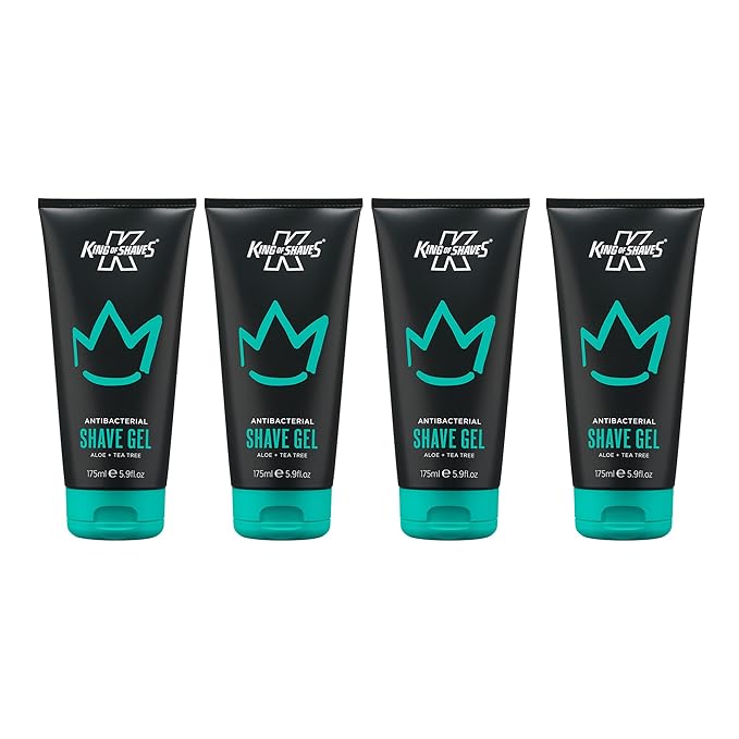 King of Shaves Antibacterial Shave Gel 175ml/5.9fl oz QUAD PACK