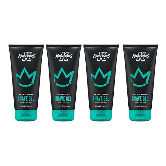 King of Shaves Antibacterial Shave Gel 175ml/5.9fl oz QUAD PACK