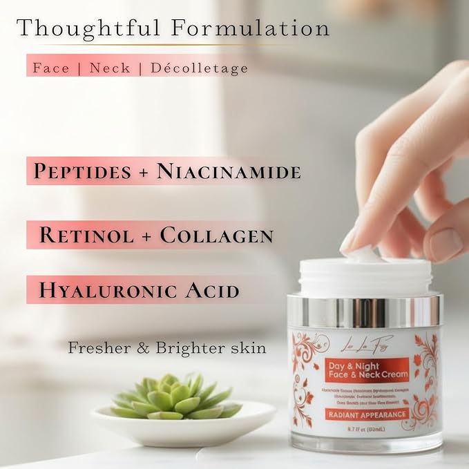 Retinol Collagen Face Cream – Anti-Aging Day & Night Moisturizer with Hyaluronic Acid & Ceramides for Face, Neck & Décolleté 1.7 fl oz