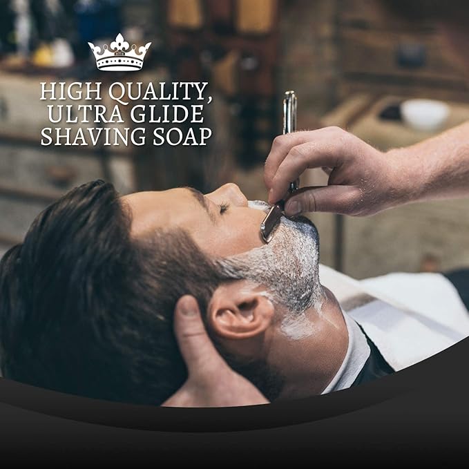 Henri et Victoria Traditional Shaving Soap For Men | Duc de Santal Fragrance | Smooth Shave, Lathers Up Nicely, Long-Lasting Scent | Canadian Made by Skilled Artisan 114 g (4 oz)