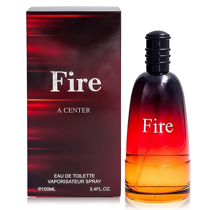 Men Cologne Fire 3.4 Fl Oz Eau de Parfum Natural Spray Long Lasting Cedarwood, Mimosa Fragrance for Men Daily Used