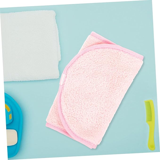 VANZACK 5Pcs Portable Makeup Removal Towels Washable Fleece Face Cloths for Gentle Cleansing Skin Friendly Facial Washing Towels for Men and Women for Travel and Daily Use