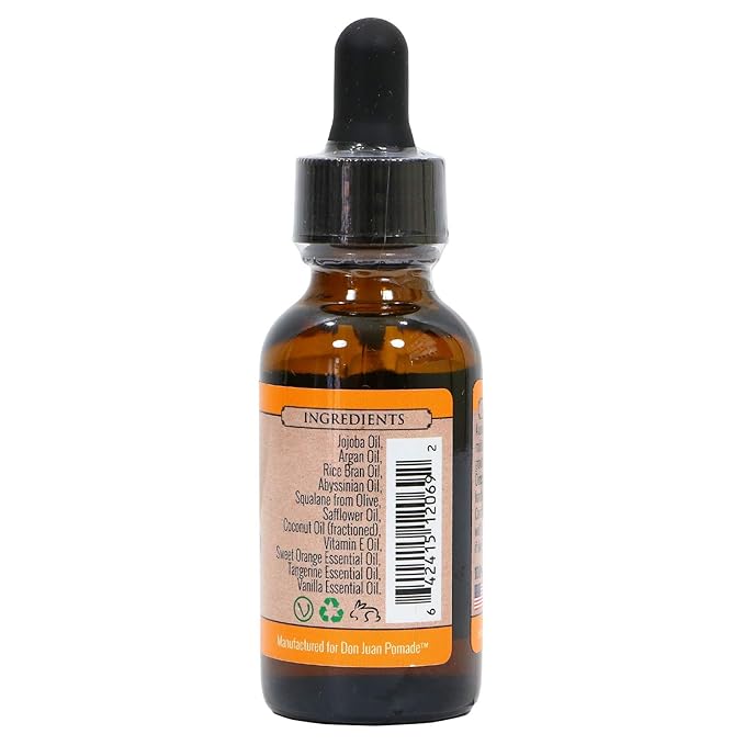 Don Juan Libertine Beard Oil And Conditioner - 100% Organic - Unique Blend Of Natural Oils Jojoba, Argan, Vitamin E, And More - Citrus Vanilla - Naturally Scented 1oz