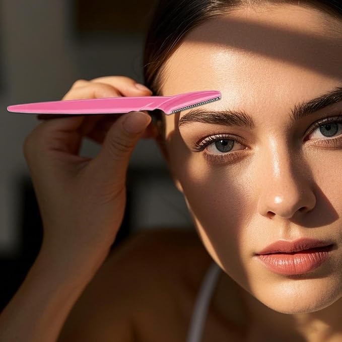 66 Eyebrow Razors - Eyebrow Trimmer Set | Facial Exfoliator and Hair Remover | Eye Brow Shaver with Protective Cover | Safe and Newbie Friendly Facial Razor for Women Girls
