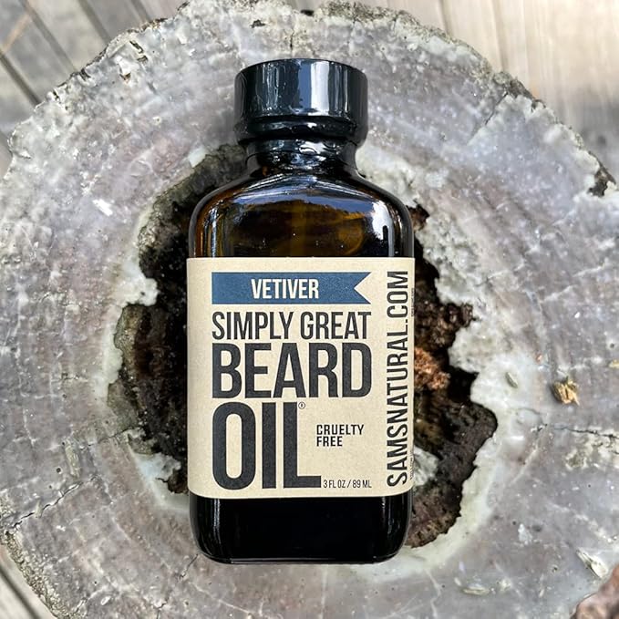 Scented Beard Oil - Beard Conditioner 3 Oz Easy Applicator - Natural - Vegan and Cruelty Free Care for Beards - America's Favorite (Vetiver)