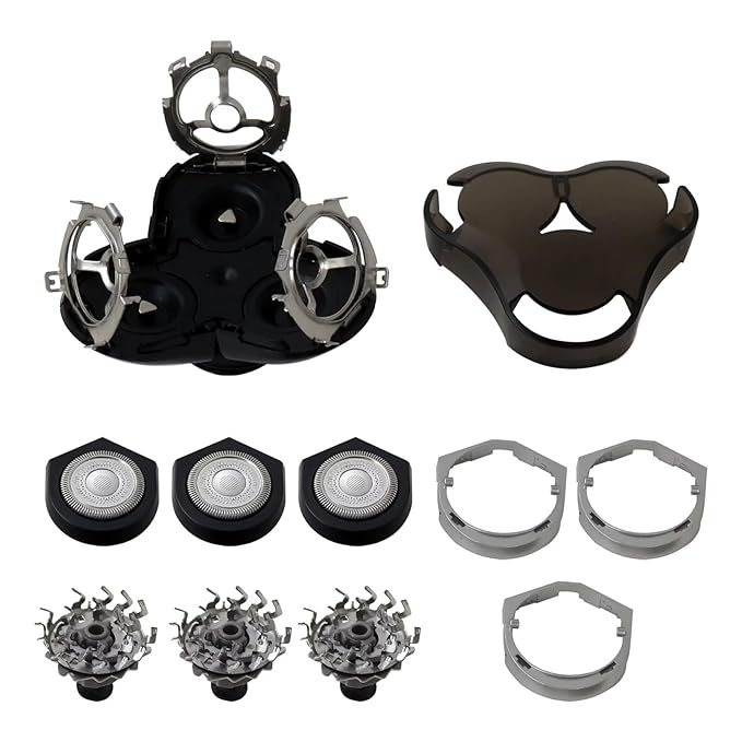 Latest New Upgraded RQ12 Complete Replacement Shaver Head Blade Unit Assembly for Philipss Norelcoo RQ12 1250X 1255X 1260X 1280X 1290X 8000X