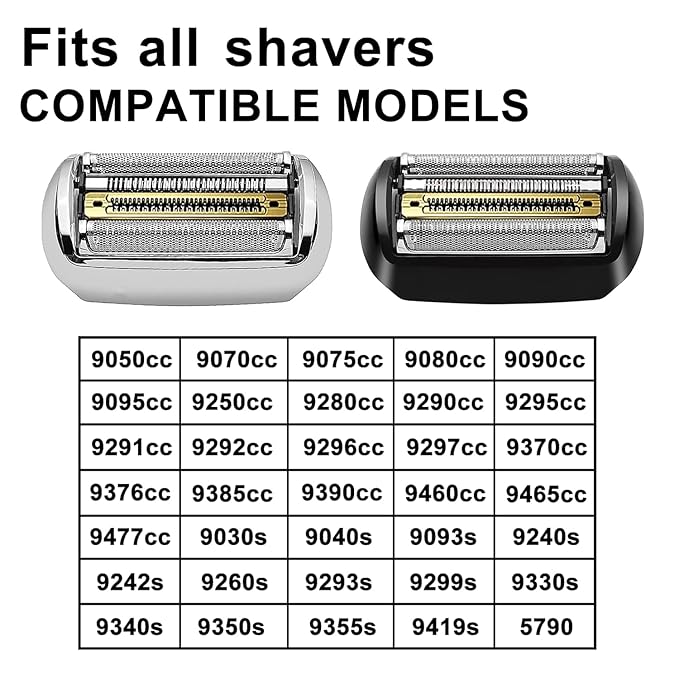 NEW Electric Replacement Shaver Head Series 9 92B Accessories Shaver Compatible with Series 9 Electric Razors 9290cc, 9291cc, 9370cc, 9293s, 9385cc, 9390cc, 9330s, 9296cc (Upgraded ver.)