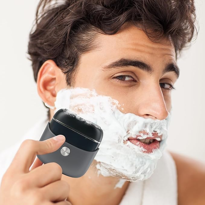 Electric Shaver for Men, Portable Electric Foil Razor, 3-Speed Foil with Double Floating Blades, IPX7 Waterproof Wet and Dry Shavers, 90 Min Runtime, Travel Lock