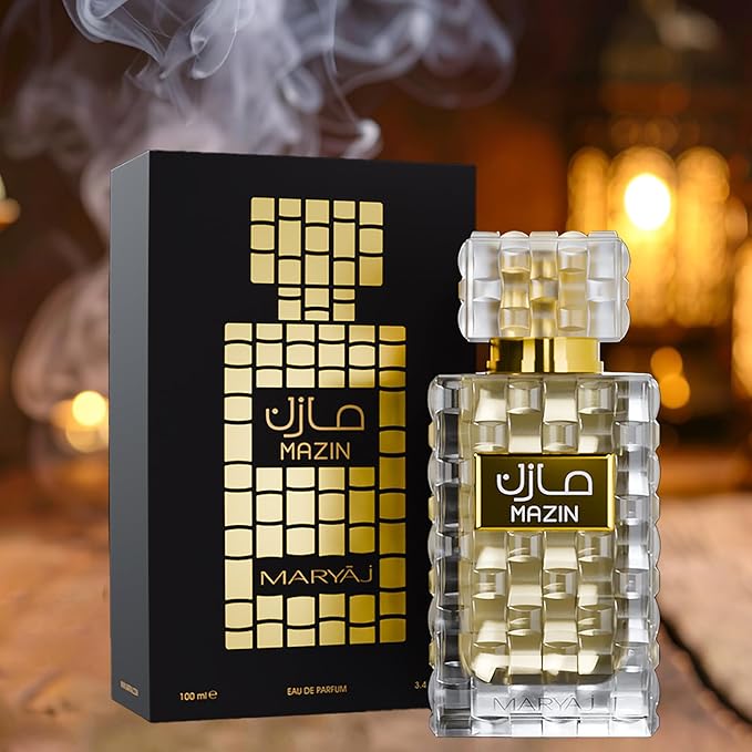 Maryaj Mazin - Long Lasting Perfume for Men and Women - Musk Cologne for Men and Women - Orange, Jasmine, Amber Fragrances - Eau de Parfum - 3.4 oz.