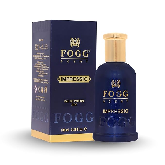 Fogg Scent Impressio Eau de Parfum for Men | Fresh Woody Aromatic Perfume | Daily Wear Fragrance with Green Apple & Bergamot | Long Lasting EDP | 3.38 oz (100 ml)