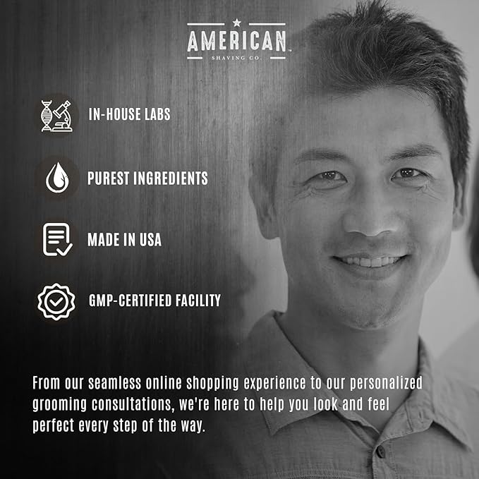 American Shaving Co. Maple Shaving Cream For Men 8 Oz, Made in USA, Easy Application, Quality Potent Ingredients, Non-GMO, GMP Certified, Cruelty-Free Products