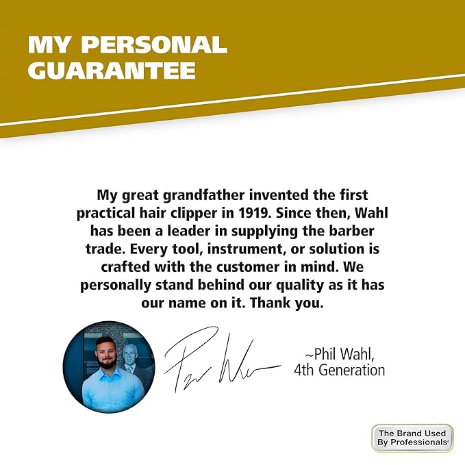 Wahl Beard, Mustache, & Hair Styling Comb for Men's Grooming - Handcrafted & Hand Cut with Cellulose Acetate - Smooth, Rounded Tapered Teeth - Model 3328