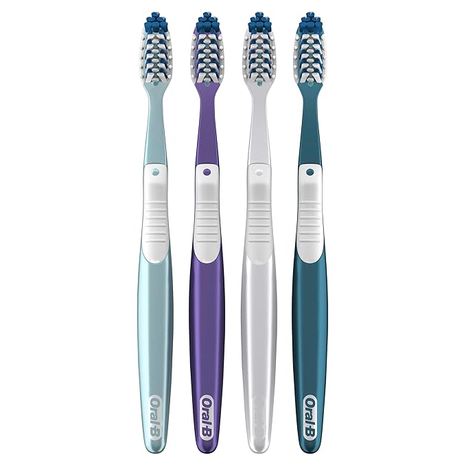 Oral-B CrossAction All In One Toothbrush, Soft, Deep Plaque Removal, 4 count