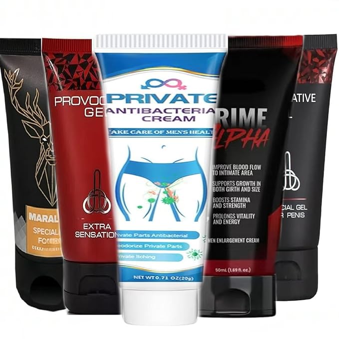Men's Relief Cream - Soothing and moisturizing& fast absorbing&Prime Alpha Men Max Cream, Men's Re-Vitalize Enlargement, Provocative Gel for Original(220ml Pack of 5)