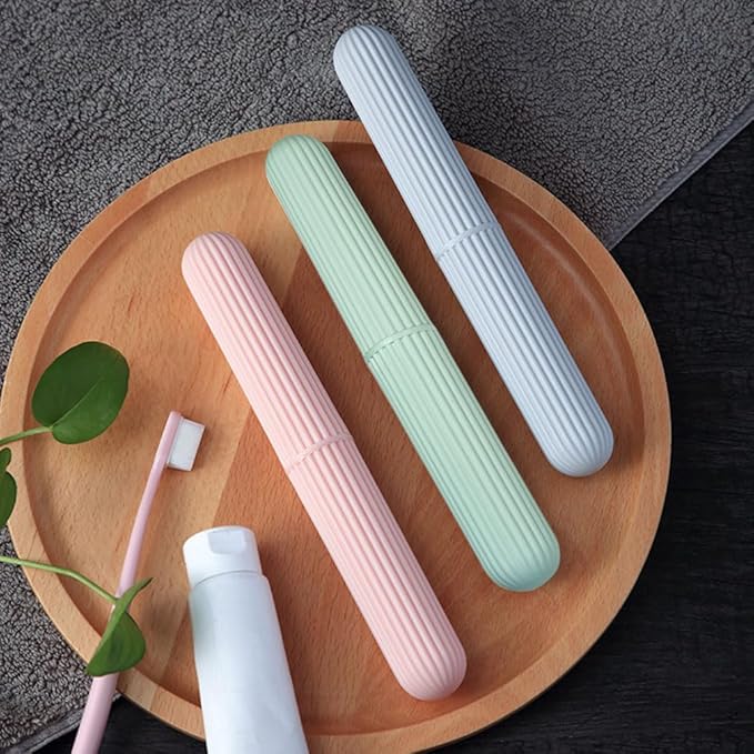 2 Pcs Travel Toothbrush Case，Toothbrush Containers，Portable waterproof Toothbrush Holder for Travel/Camping/School/Home.