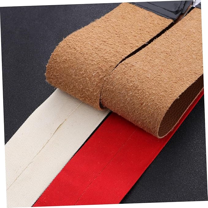 2pcs Traditional Barber Strop Leather Razor Strop Sharpening Strap for Razor Blade Random Color