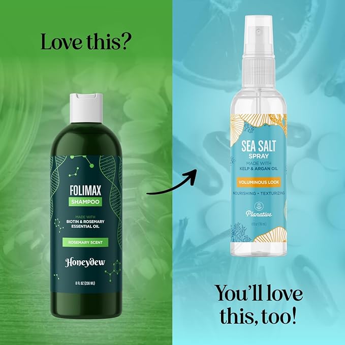 Folimax Biotin Shampoo for Thinning Hair - Volumizing Biotin Shampoo for Men & Women's Fine and Thin Hair with Zinc & Rosemary Oil - Color Safe Vegan Sulfate Silicone & Paraben Free (Rosemary Scent)