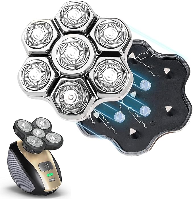 Universal 7 Magnetic Replacement Blades Compatible with Freebird SHPAVVER Wyklaus Freedom Bird Head Shaver Replacement Heads