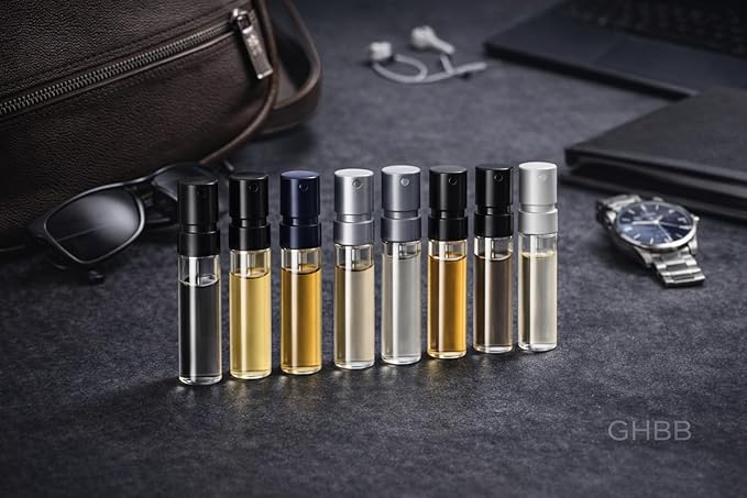 Men’s Cologne Sample Discovery Set – Top Designer High-End Luxury Fragrance Mini Vial Sampler | Random Assortment Travel Gift Pack for Husband, Dad, Boyfriend – Holiday & Party Gift (8 Pieces)