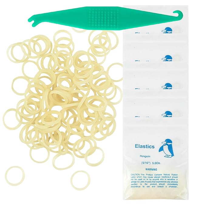 Orthodontic Rubber Bands for Braces 5/16'' Medium 5 oz, 500 Pcs Dental Intraoral Elastic Bands