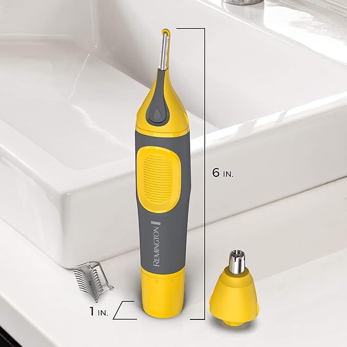 Remington Remington Virtually Indestructible Nose, Ear & Brow Trimmer, Yellow, NE3871