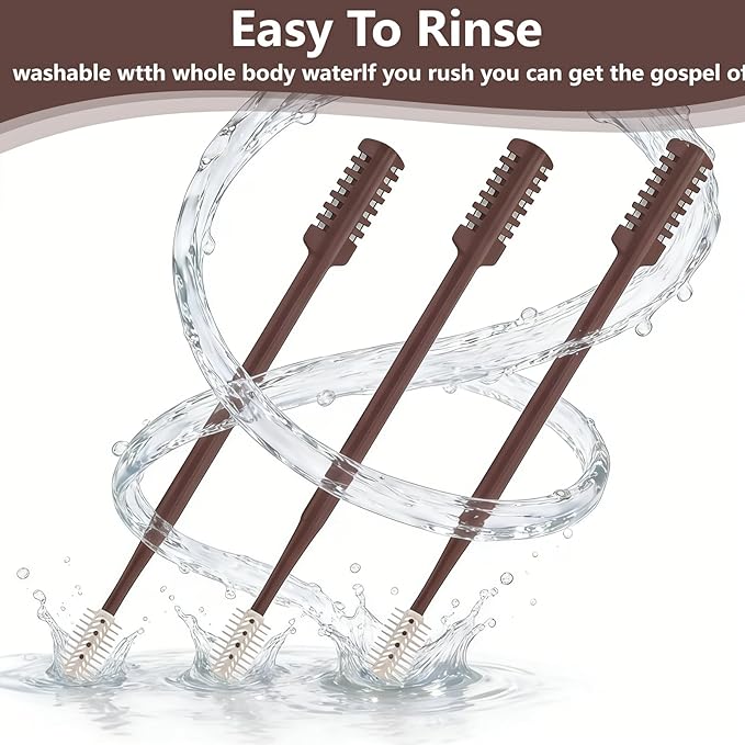 2026 Upgraded 2-in-1 Nasal Hair Cutter, 360° Rotating Double-Sided Blade, Washable Portable Grooming Tool for Men & Women, Travel Essential, 3-Pack (Coffee)