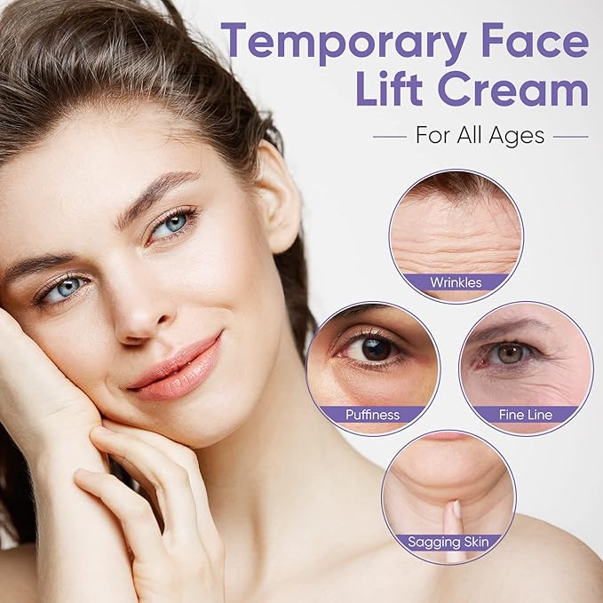 Instant Face Lift Cream, Facial Skin Tightening and Lifting Cream for Face, Smooth Wrinkles and Anti Aging