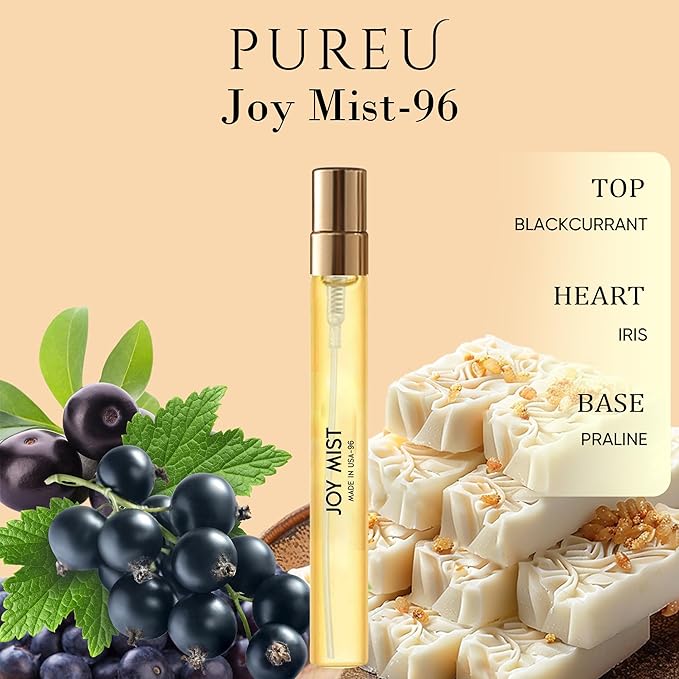 Pheromones Perfumes for Women & Men, Coffee Vanilla Florals Cologne Eau de Parfum, Long Lasting Pheromone Perfume Oils Gift Ideas.Travel Size 0.4oz/12 mL-Joy Mist 96