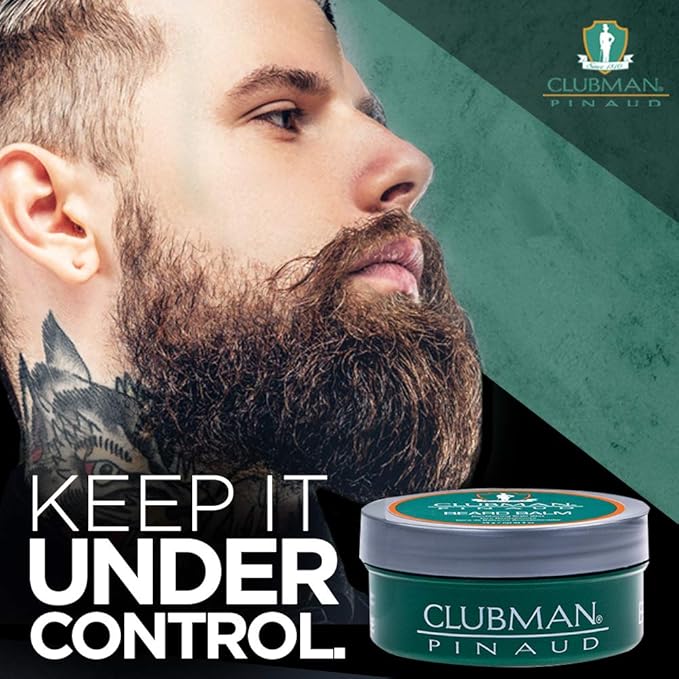 Clubman Pinaud Beard Balm – Nourishing & Conditioning Beard Balm for Men, Strong Hold, 2 oz, 2 Pack