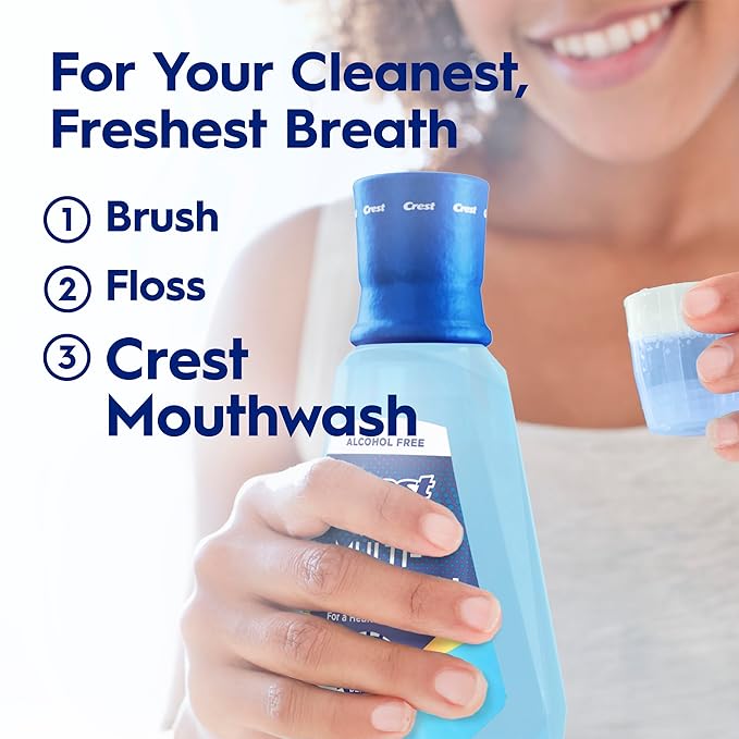 Crest Pro-Health Advanced Multi-Protection Mouthwash, Alcohol Free Mouthwash, Fresh Mint, 500 mL (16.9 Fl Oz), Pack of 4, Crest Mouthwash, Flouride Mouthwash
