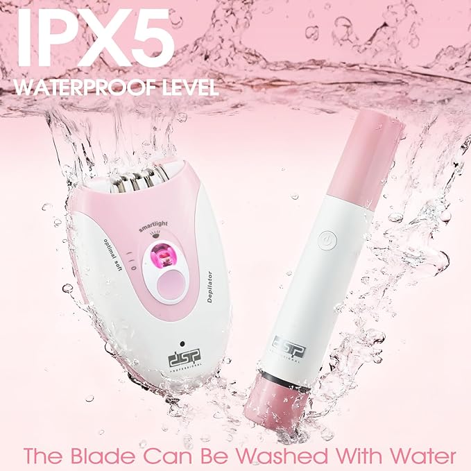 DSP Epilators Hair Removal for Women, Eyebrow Trimmer for Women, 2 Speeds Hair Removal, Facial Hair Trimmer for Legs Face Bikini Arms, Face Shavers