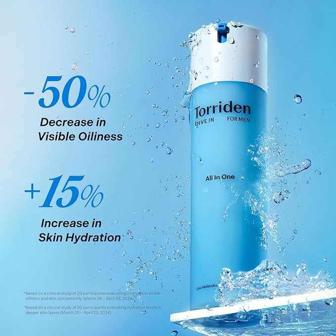 Torriden DIVE IN FOR MEN All In One 200ml (7.05 fl. oz) | All-In-One for Inner Moisturizing and Sebum Care | Hyaluronic Acid, Panthenol, Allantoin