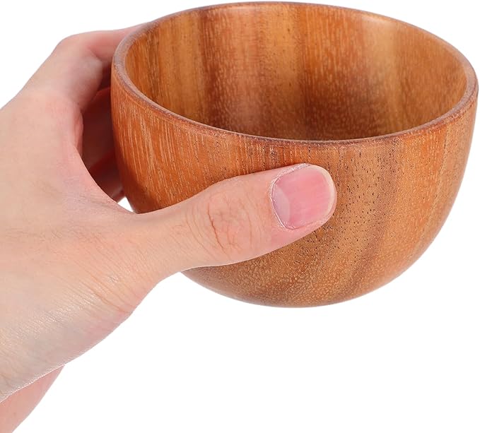 Wooden Shaving Soap Bowl for Men, Shaving Lather Bowl with Smooth Finish, Beard Care Shave Soap Container for Travel and Bathroom Use