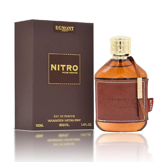 Dumont Nitro Pour Homme Eau De Parfum - Fruit, Woody, Floral Scent - 3.4 Fl Oz