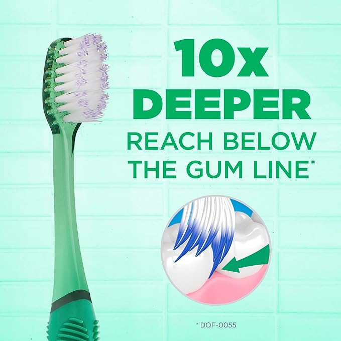 GUM Technique Deep Clean Toothbrush - Compact Soft - Soft Toothbrushes for Adults with Sensitive Gums - Extra Fine Bristles, 1ct (12pk)