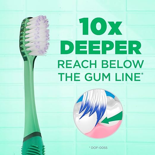 GUM Technique Deep Clean Toothbrush - Compact Head - Soft Toothbrushes for Adults with Sensitive Soft Bristles, 1 Count (Pack of 6)