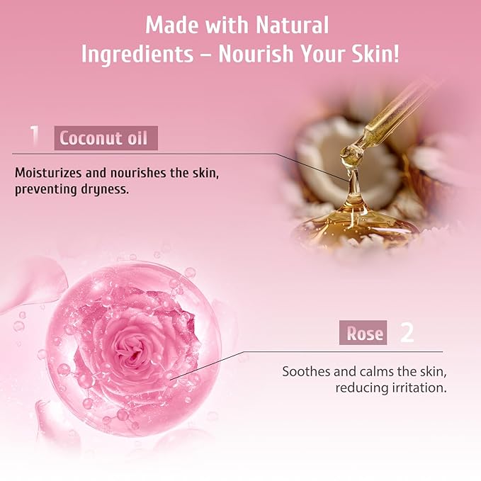 Wax Beads Includes 20 Sticks,Hard Wax Beads 2lbs for Hair Removal and Sensitive Skin Friendly, Large Hard Wax for Brazilian, Bikini, Armpits, Face & Body At-Home Waxing, Rose