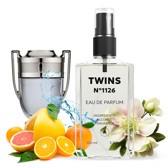 TWINS Impression of Inv| Perfume for Men Eau de Parfum | No.1126 | 3.4 Fl Oz / 100 ml